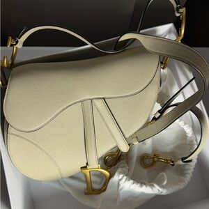 Elegant Cream Saddle Bag